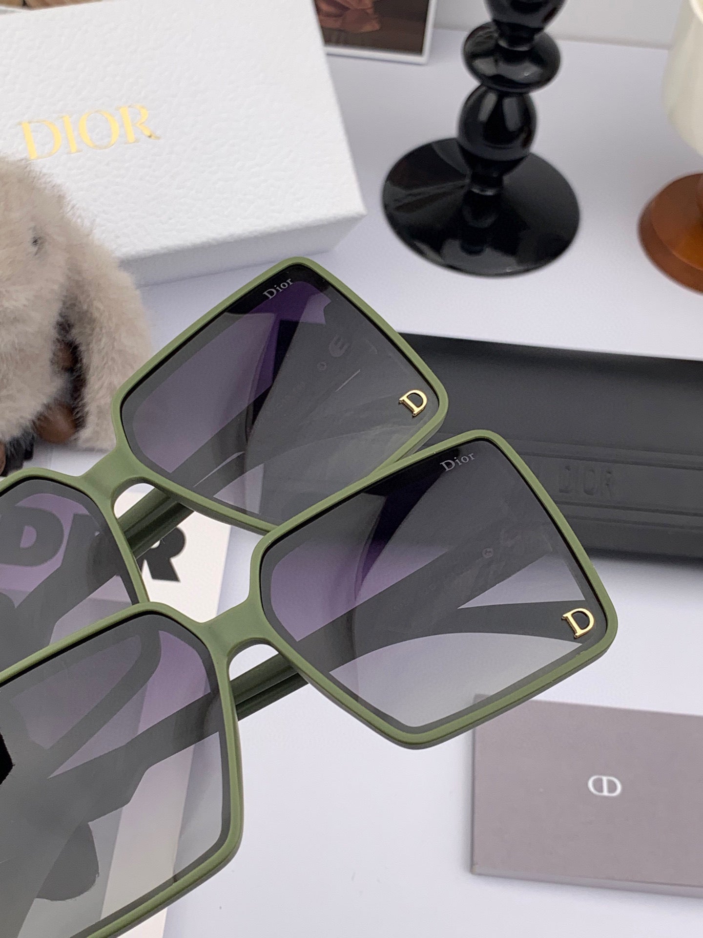 DIOR MONTAIGNE SUNGLASS CD1595 IN GREEN ACETATE