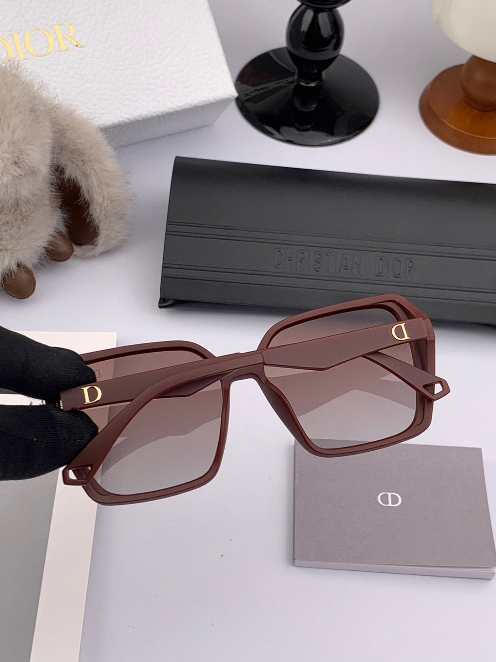 DIOR MONTAIGNE SUNGLASS D7732 IN BROWN ACETATE