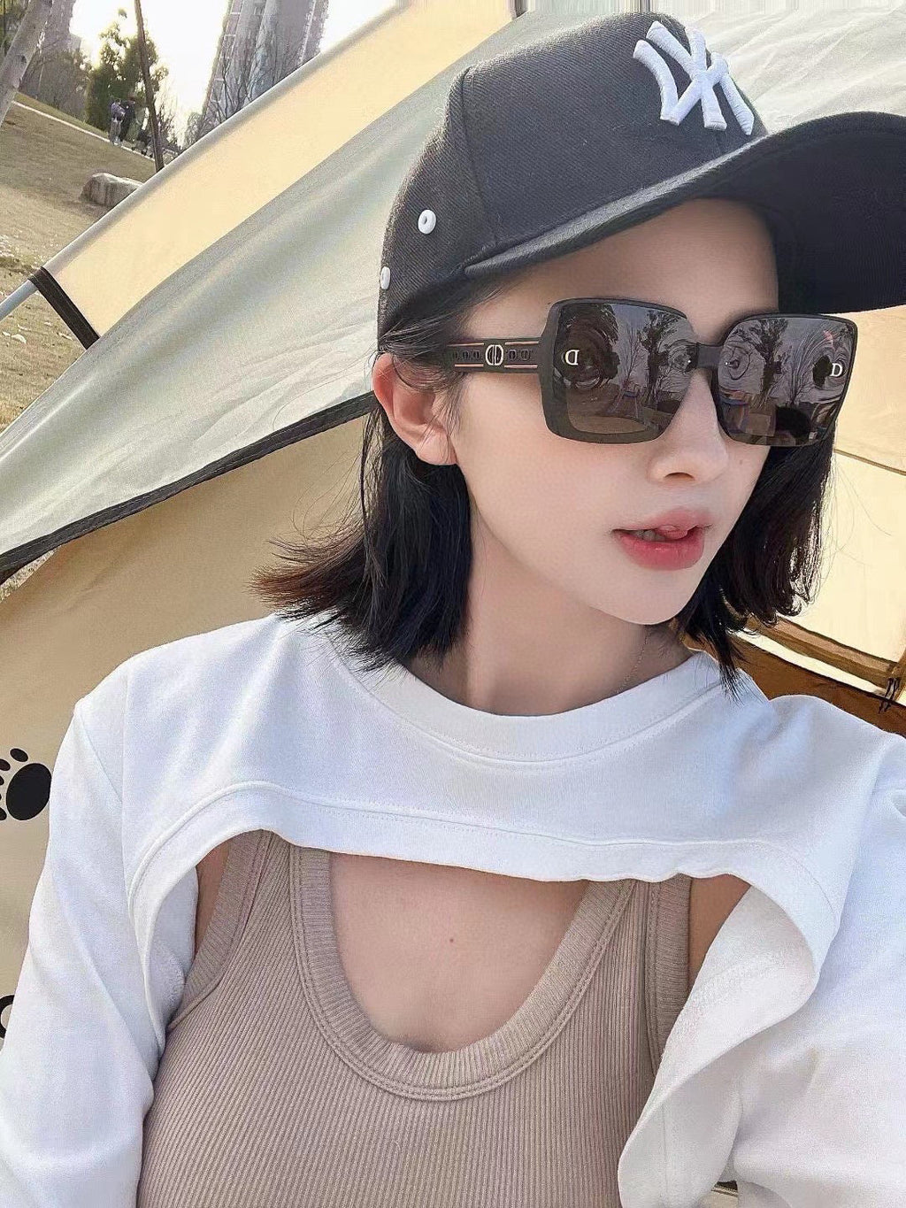 DIOR MONTAIGNE SUNGLASS CD1228 IN ACETATE EMBOSSED LOGO