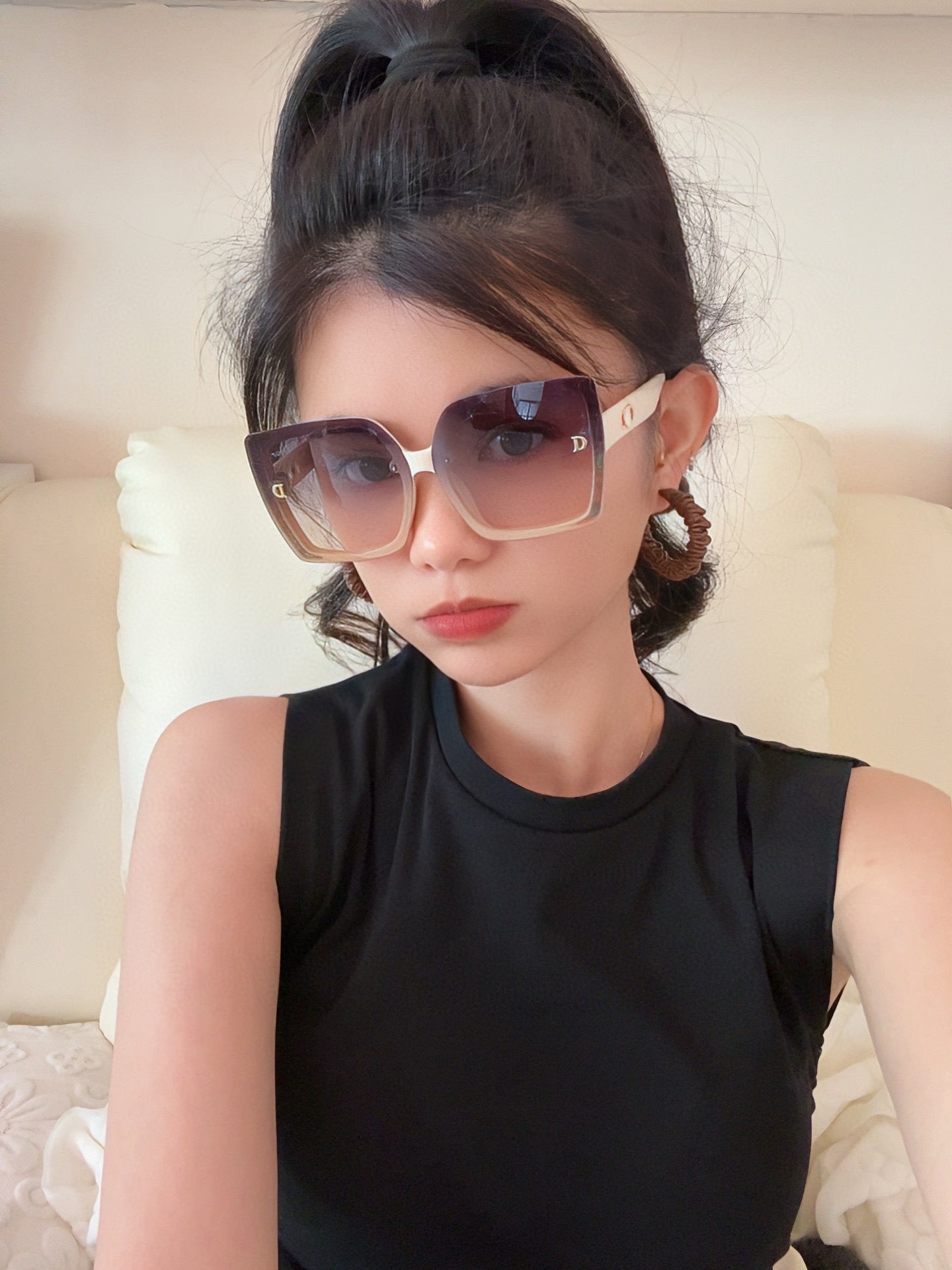 DIOR MONTAIGNE SUNGLASS D2302 IN ACETATE EMBOSSED LOGO