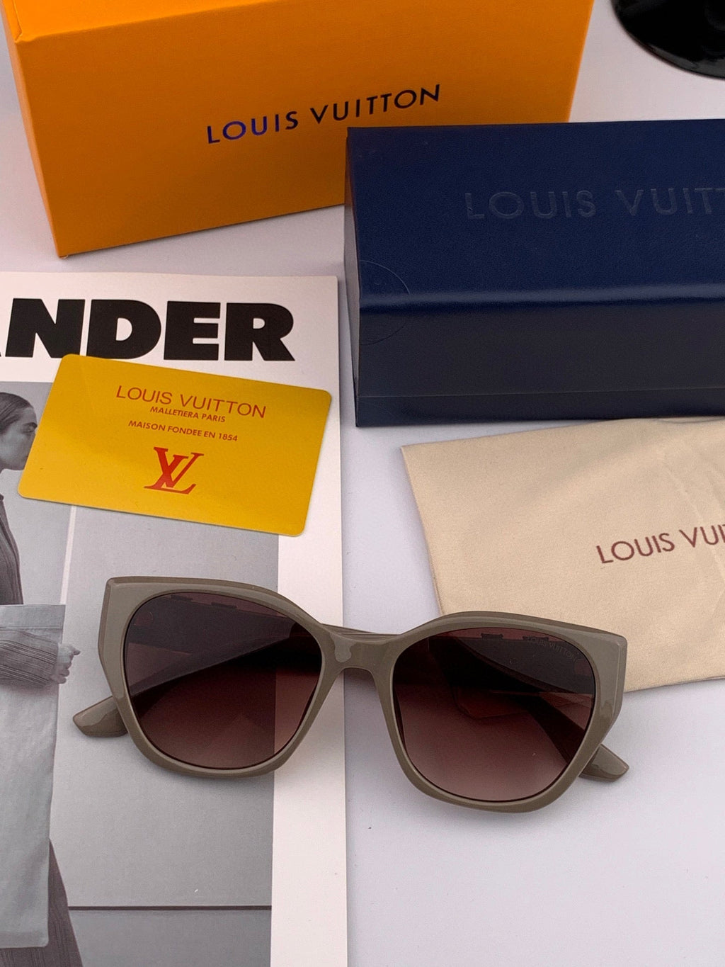 LOUIS VUITTON CAT EYE SUNGLASSES L4550 IN ACETATE