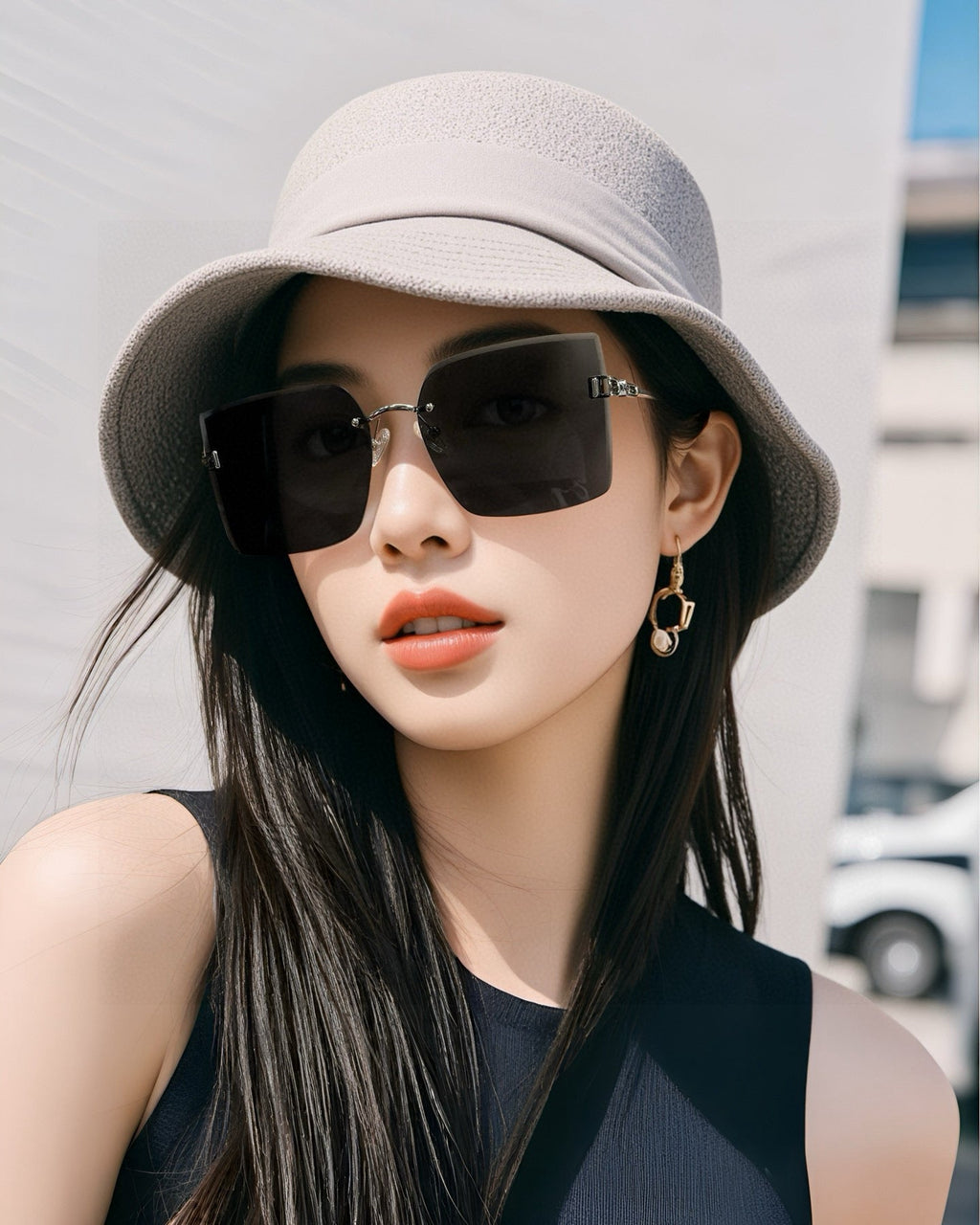 LOUIS VUITTON SQUARE SUNGLASS L9612 IN METAL