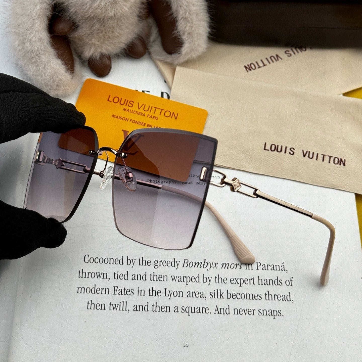 LOUIS VUITTON SQUARE SUNGLASS L9612 IN METAL