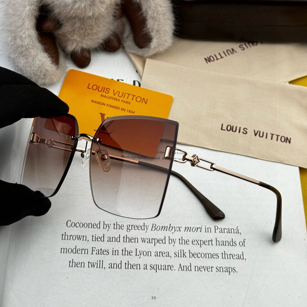 LOUIS VUITTON SQUARE SUNGLASS L9612 IN METAL