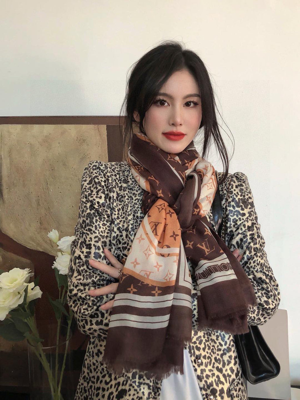 LOUIS VUITTON LV SCARF 200 CM IN CASHMERE 732077