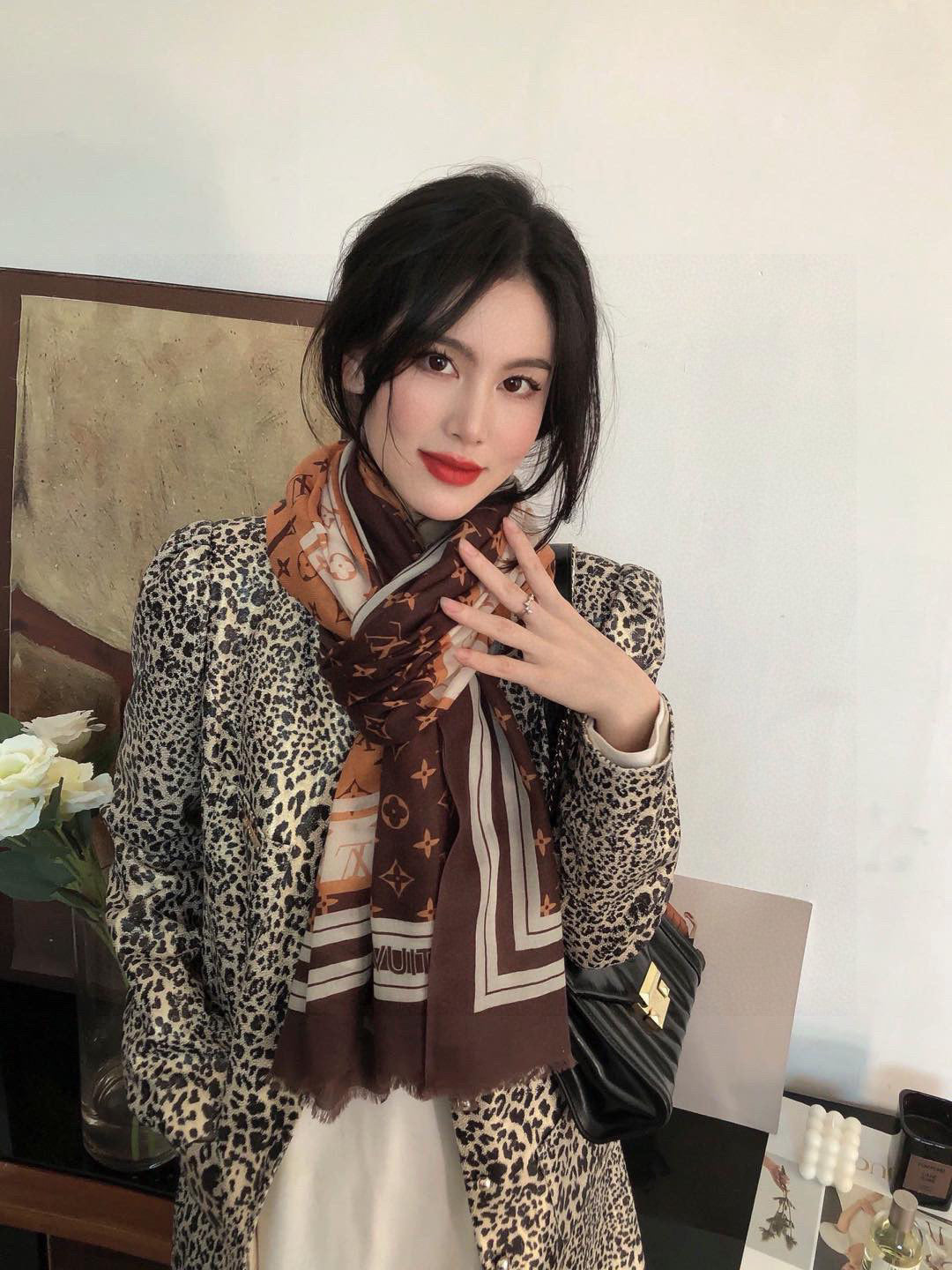 LOUIS VUITTON LV SCARF 200 CM IN CASHMERE 732077