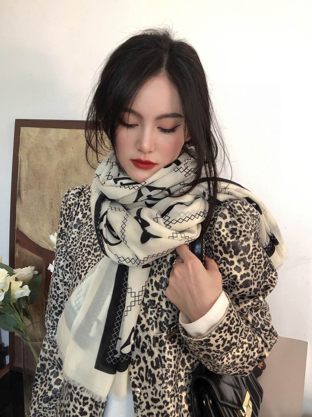 LOUIS VUITTON LV SCARF 200 CM IN CASHMERE 738535