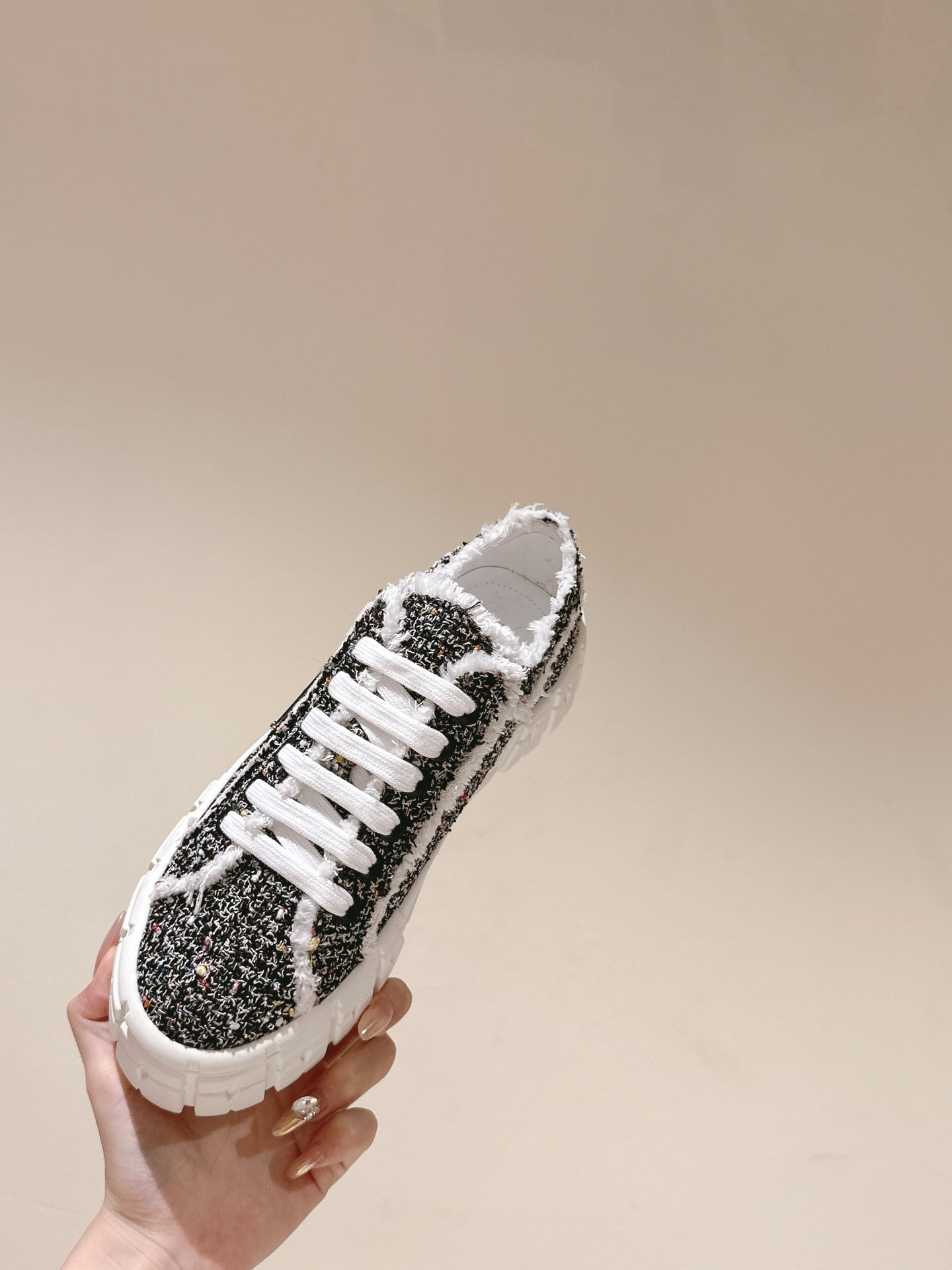 PRADA DOUBLE WHEEL RE-NYLON GABARDINE SNEAKERS BLACK FABRIC