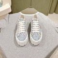 PRADA DOUBLE WHEEL RE-NYLON GABARDINE SNEAKERS SKY FABRIC