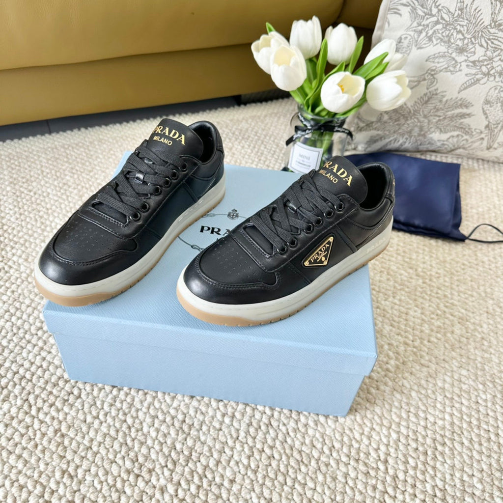 PRADA DOWNTOWN NAPPA SNEAKERS BLACK CALFSKIN