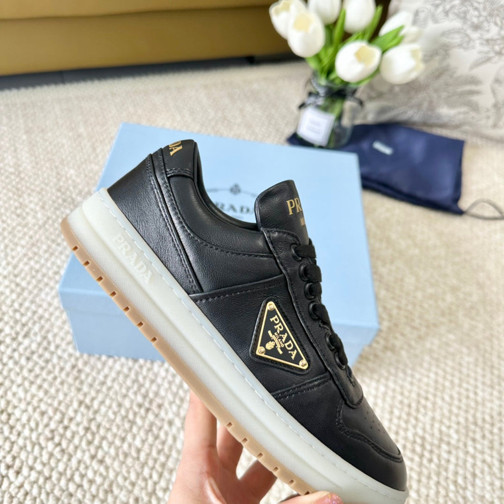 PRADA DOWNTOWN NAPPA SNEAKERS BLACK CALFSKIN