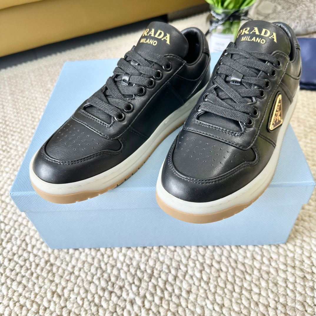 PRADA DOWNTOWN NAPPA SNEAKERS BLACK CALFSKIN
