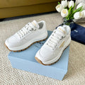 PRADA THICK SOLE SNEAKER WHITE CALFSKIN