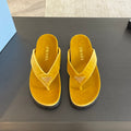 PRADA RUBBER THONG SANLS AMBER VELVET