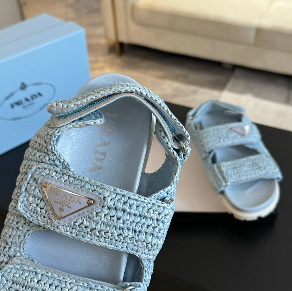 PRADA CROCHET SANLS SKY CALFSKIN