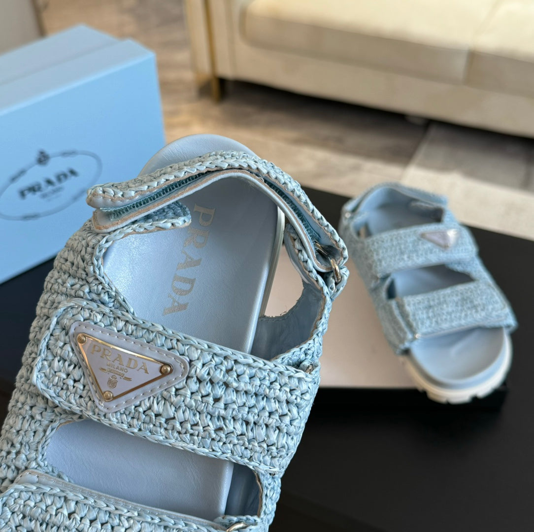 PRADA CROCHET SANLS SKY CALFSKIN