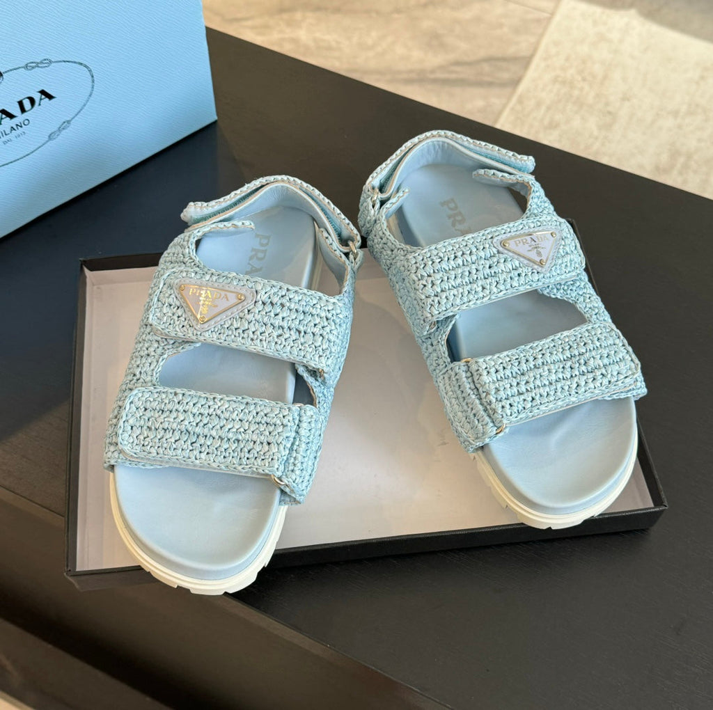 PRADA CROCHET SANLS SKY CALFSKIN