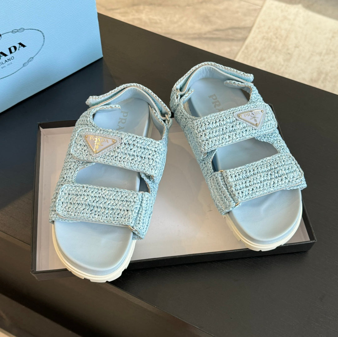 PRADA CROCHET SANLS SKY CALFSKIN