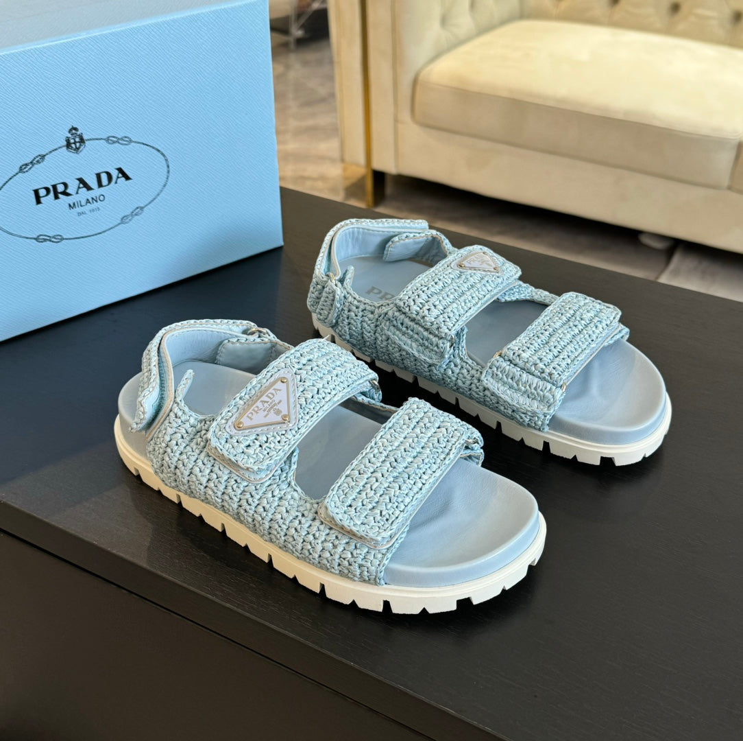 PRADA CROCHET SANLS SKY CALFSKIN