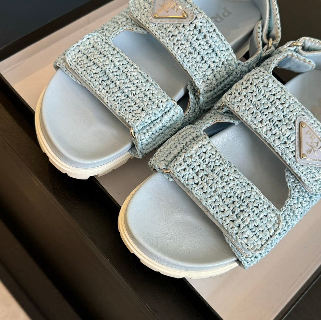 PRADA CROCHET SANLS SKY CALFSKIN