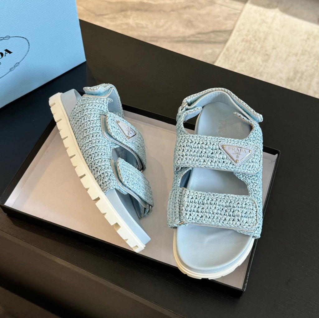 PRADA CROCHET SANLS SKY CALFSKIN