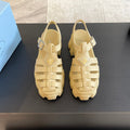 PRADA RUBBER MONOLITH SANLS CREAMY WHITE CALFSKIN