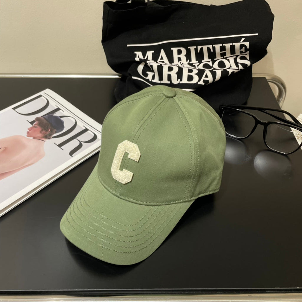 CELINE BASEBALL CAP MODEL 650701 IN GREEN COTTON