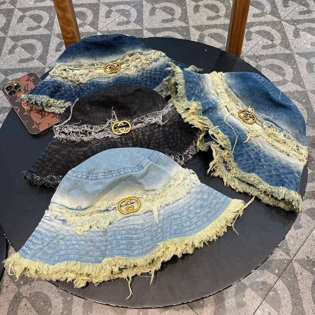 GUCCI BUCKET HAT IN CLASSIC BLUE DENIM 226590