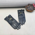 GUCCI TOUCHSCREEN GLOVES IN BLACK SHEEPSKIN 391498