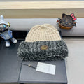 GUCCI BEANIE HAT IN BEIGE WOOL AND FLEECE 399547