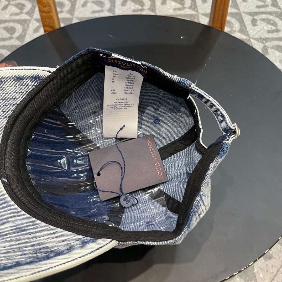 LOUIS VUITTON BASEBALL CAP IN LIGHT BLUE DENIM 404845