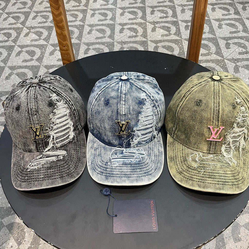 LOUIS VUITTON BASEBALL CAP IN LIGHT BLUE DENIM 404845