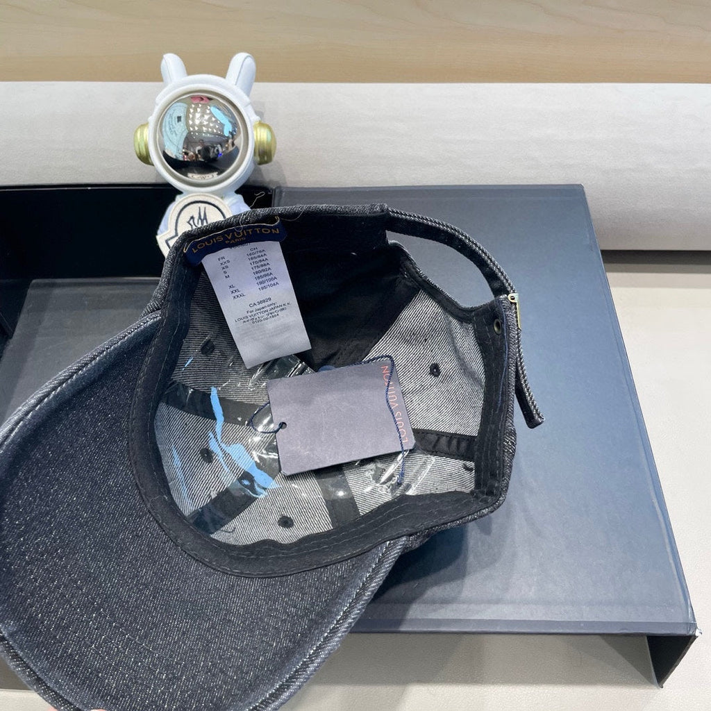 LOUIS VUITTON BASEBALL CAP IN DARK GRAY DENIM 406958