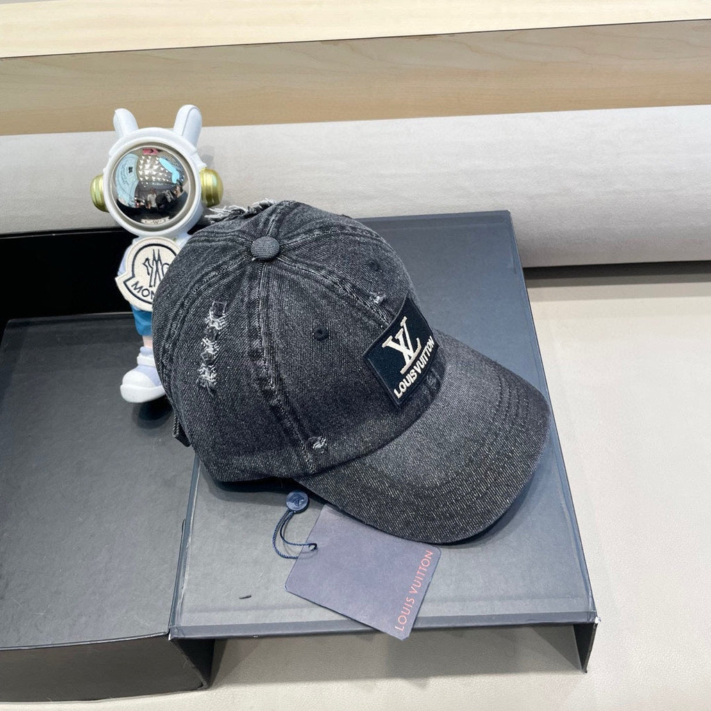 LOUIS VUITTON BASEBALL CAP IN DARK GRAY DENIM 406958