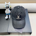 LOUIS VUITTON BASEBALL CAP IN DARK GRAY DENIM 406958