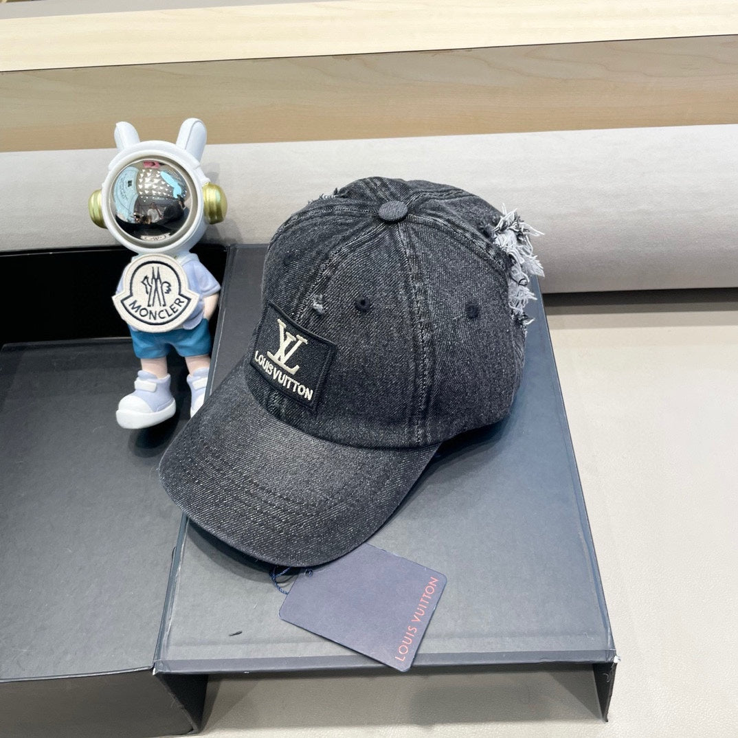 LOUIS VUITTON BASEBALL CAP IN DARK GRAY DENIM 406958