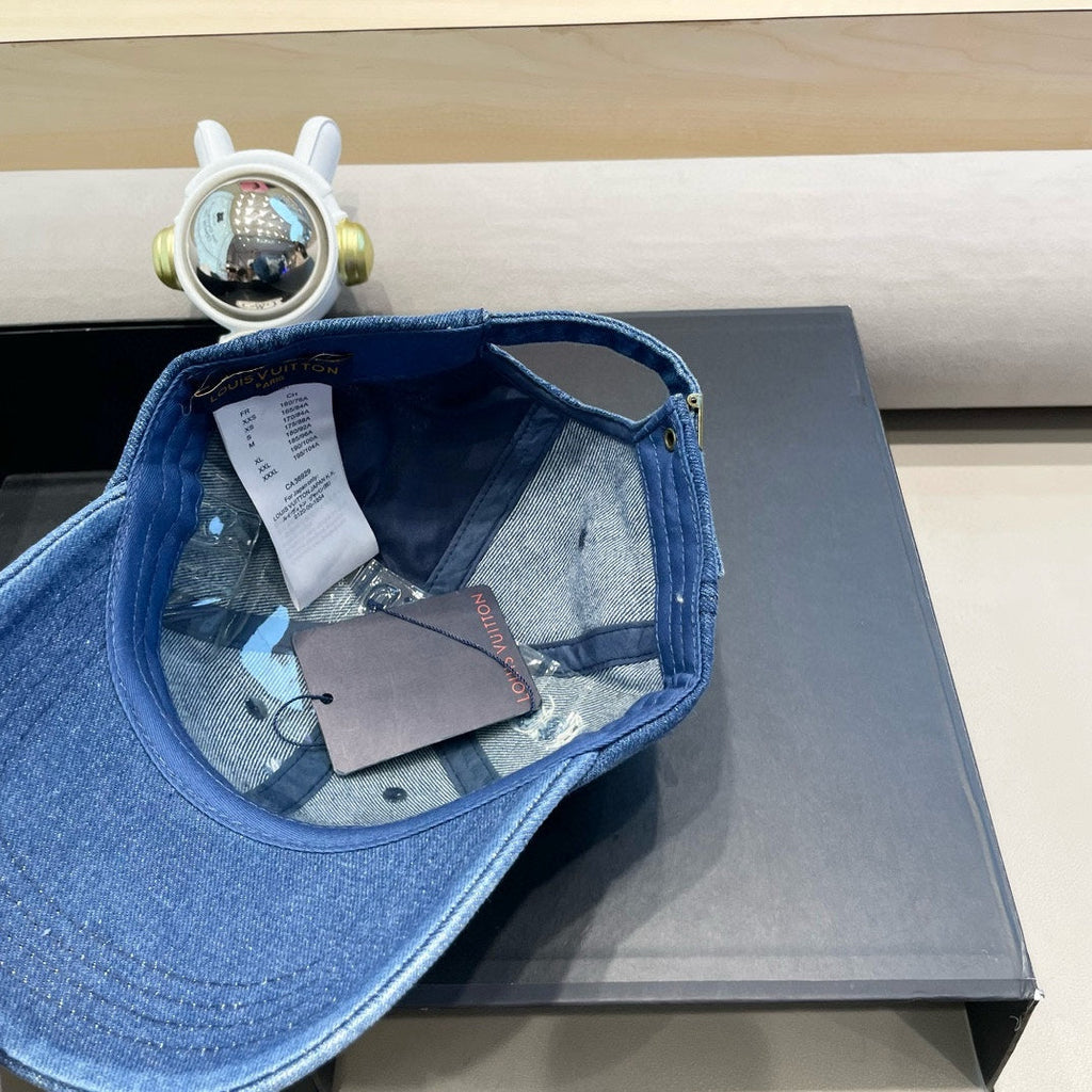 LOUIS VUITTON BASEBALL CAP IN CLASSIC BLUE DENIM 406960