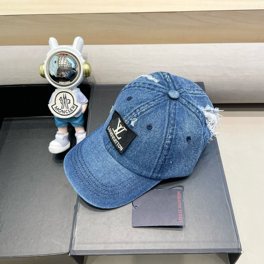 LOUIS VUITTON BASEBALL CAP IN CLASSIC BLUE DENIM 406960