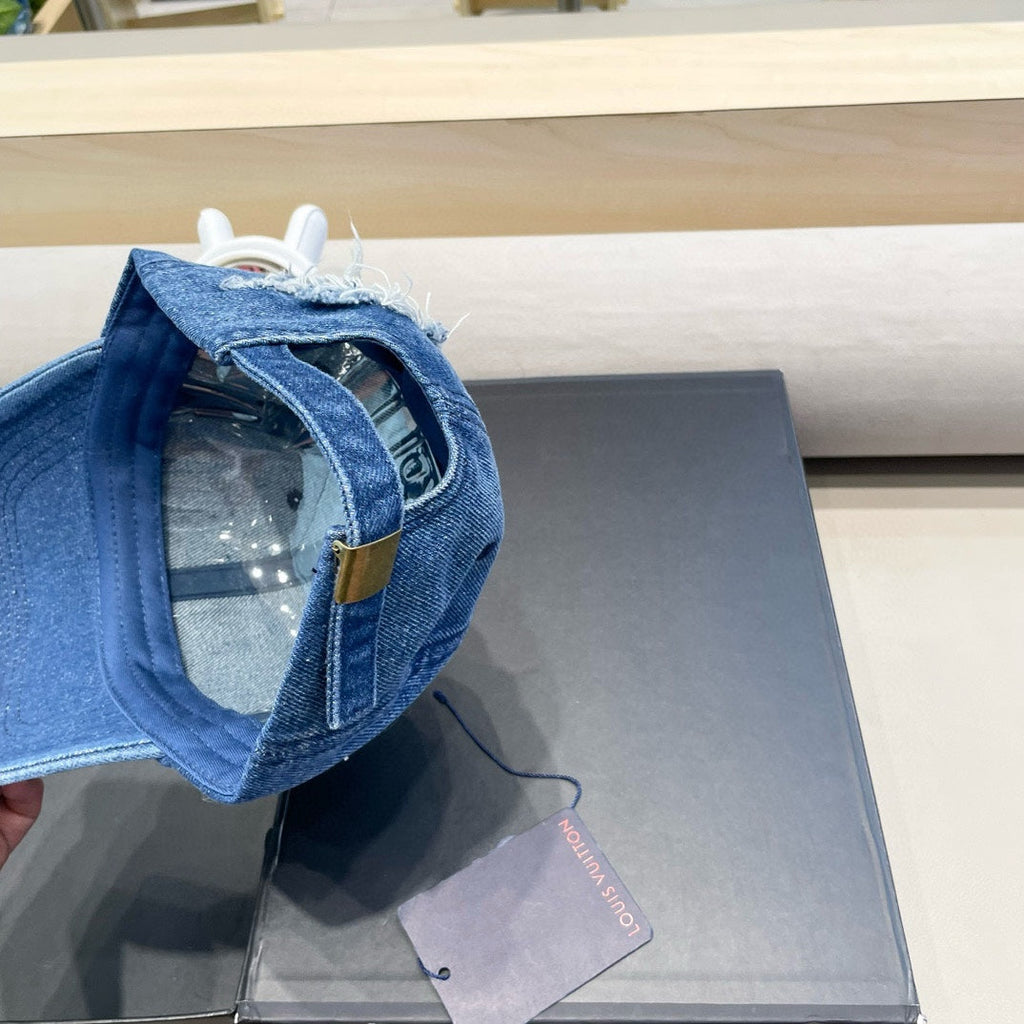 LOUIS VUITTON BASEBALL CAP IN CLASSIC BLUE DENIM 406960