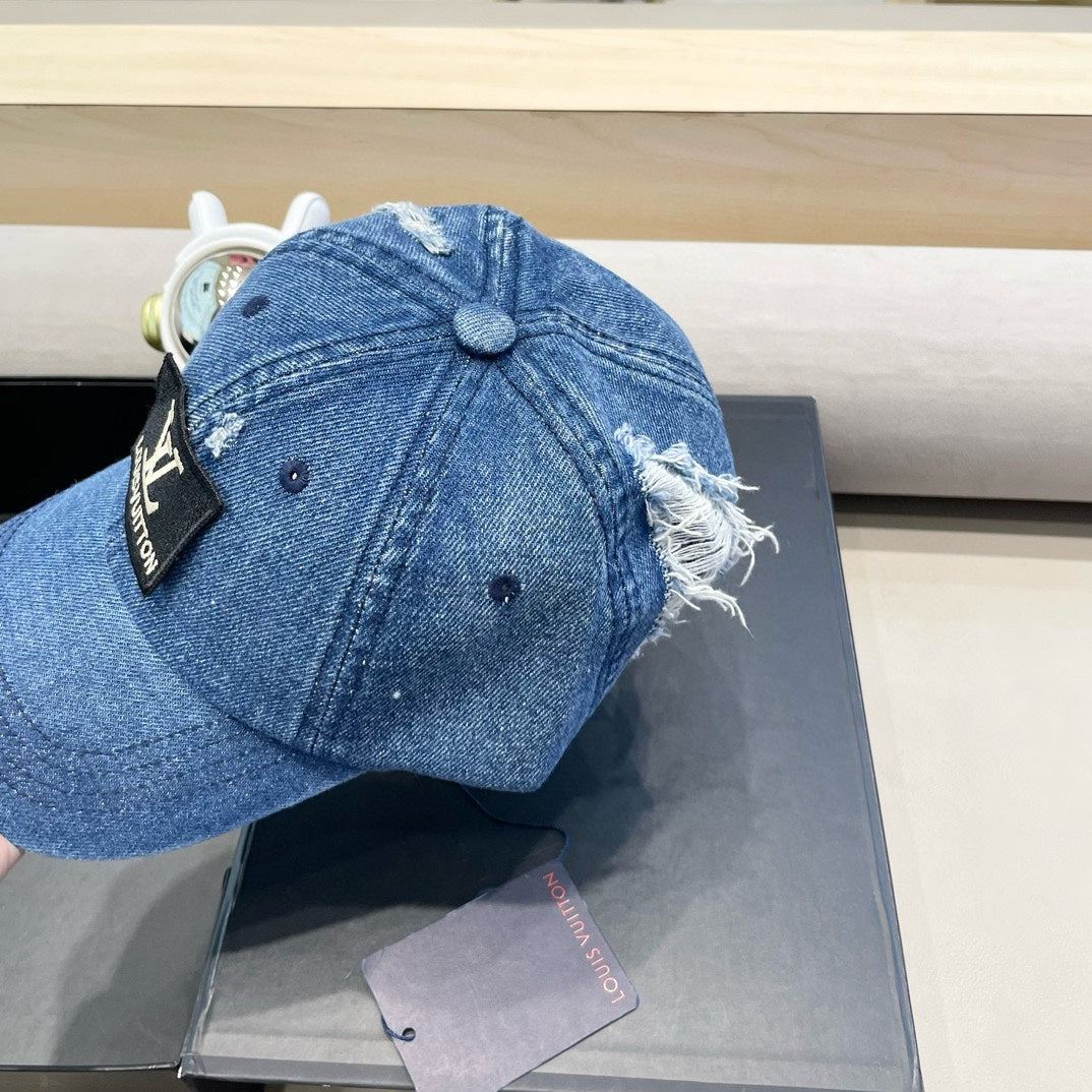 LOUIS VUITTON BASEBALL CAP IN CLASSIC BLUE DENIM 406960