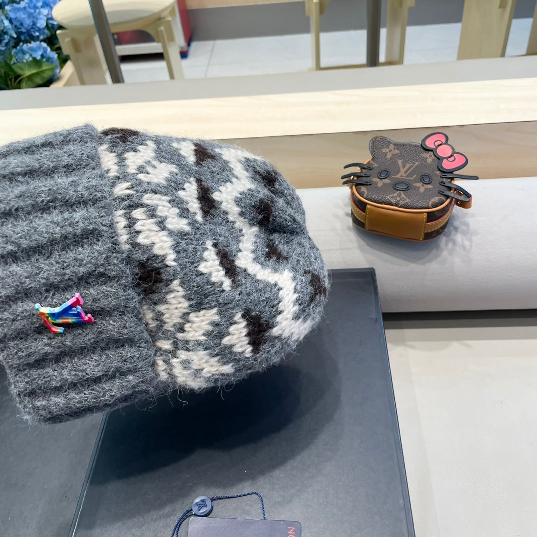LOUIS VUITTON WINDPROOF WOOLEN HAT COLORFUL 406924