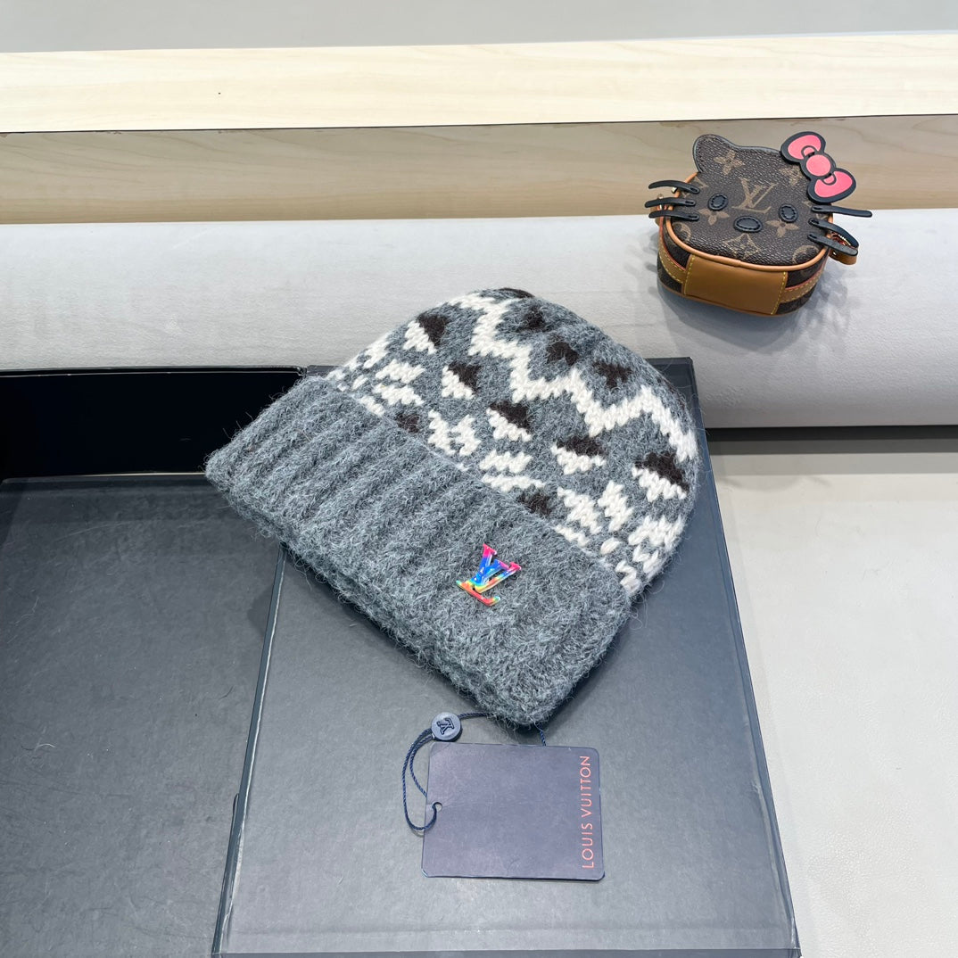LOUIS VUITTON WINDPROOF WOOLEN HAT COLORFUL 406924