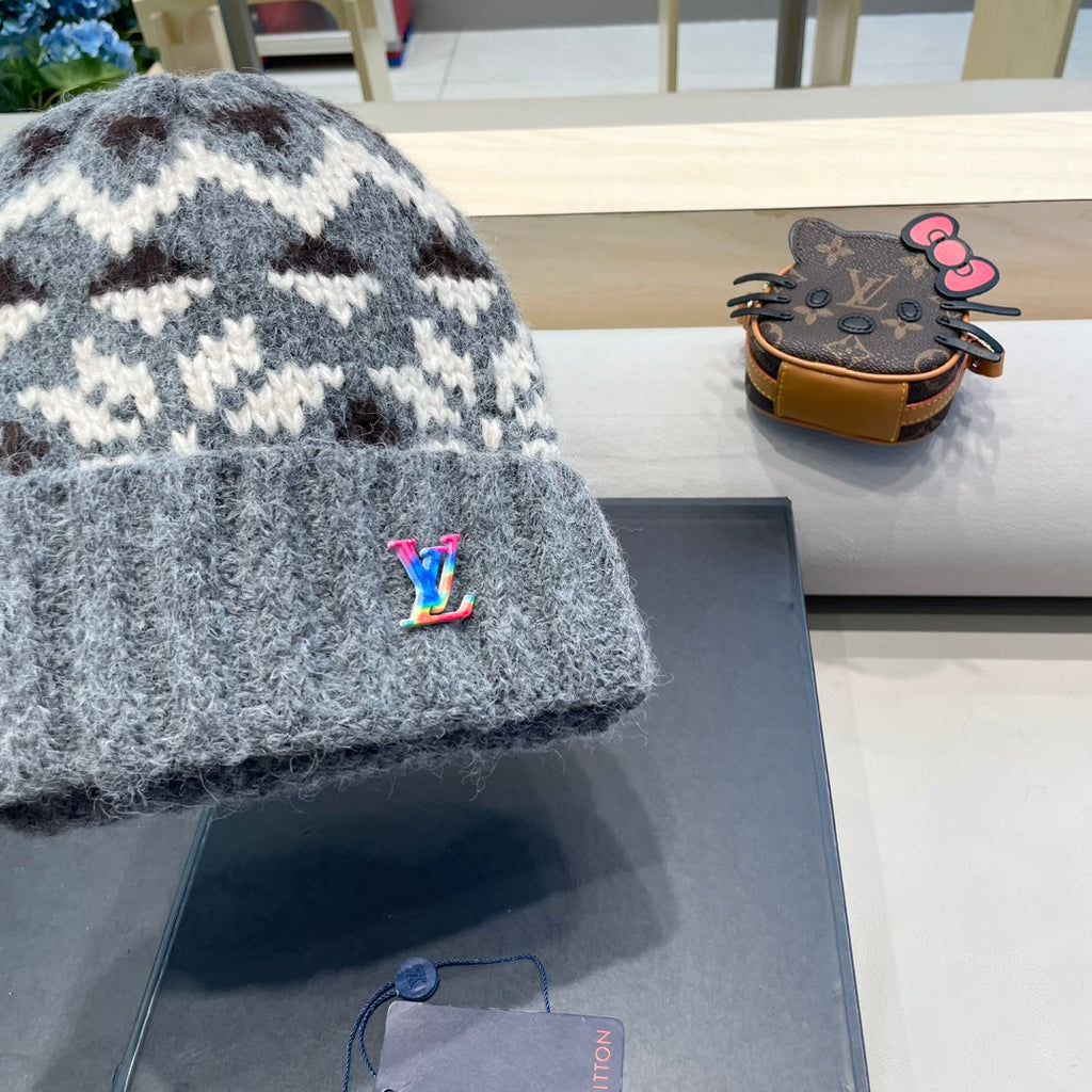 LOUIS VUITTON WINDPROOF WOOLEN HAT COLORFUL 406924
