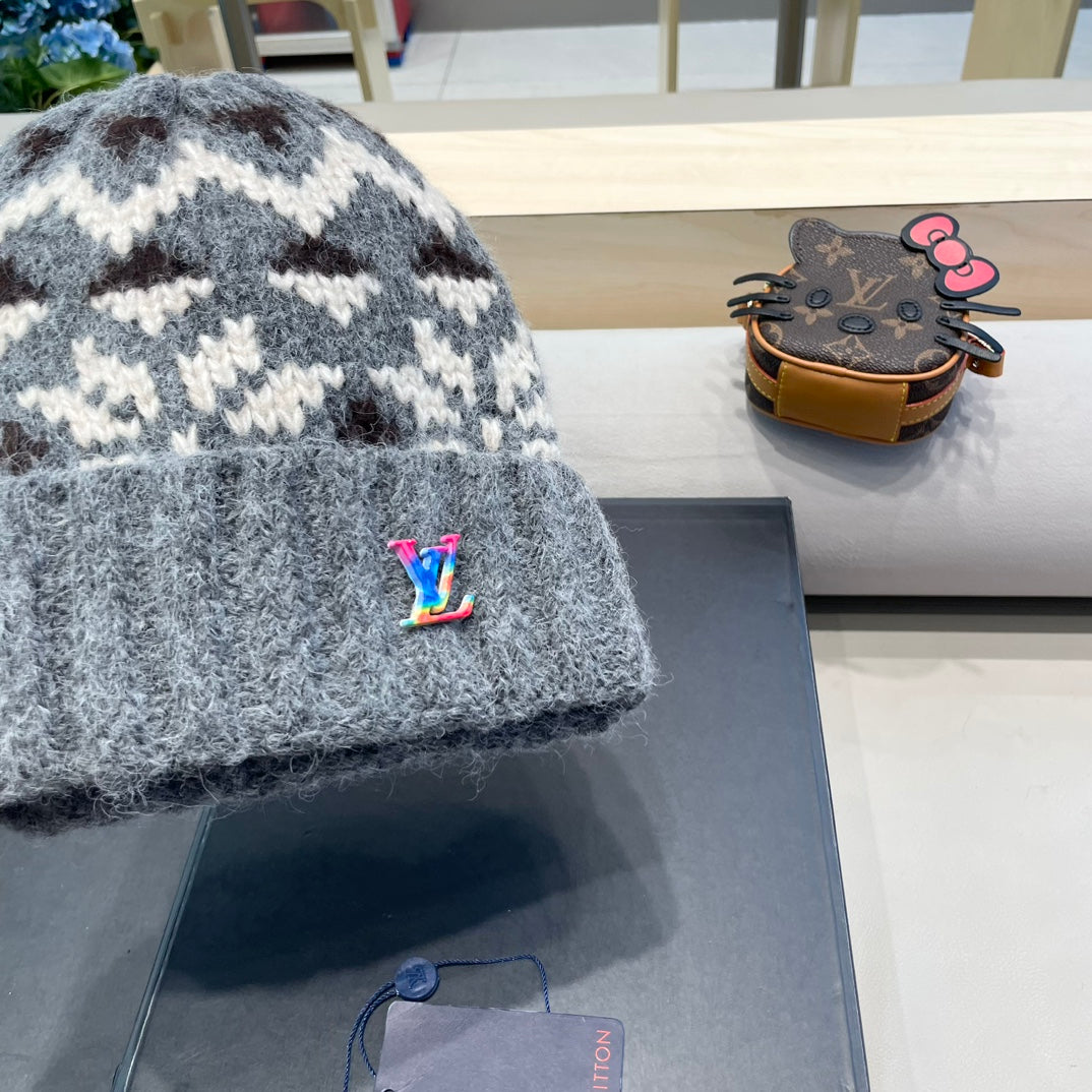 LOUIS VUITTON WINDPROOF WOOLEN HAT COLORFUL 406924