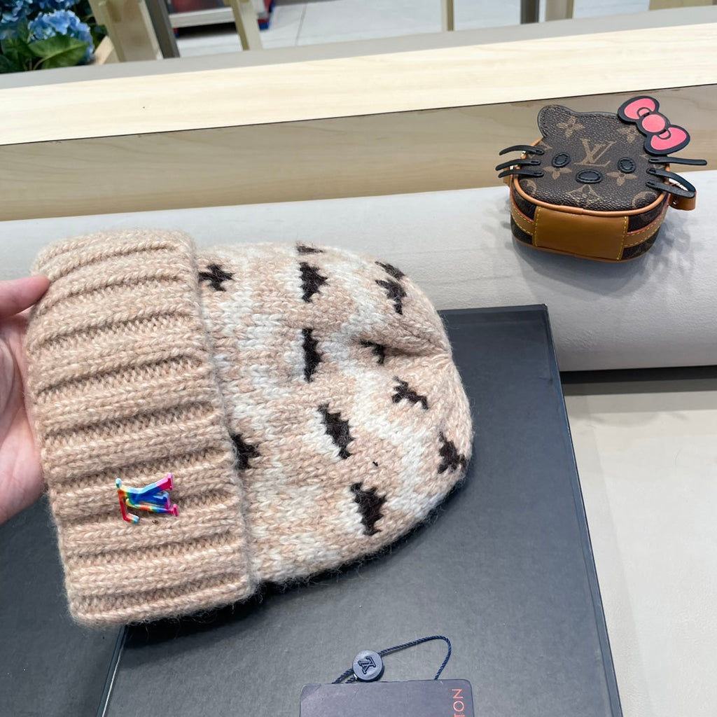 LOUIS VUITTON WINDPROOF WOOLEN HAT COLORFUL 406927