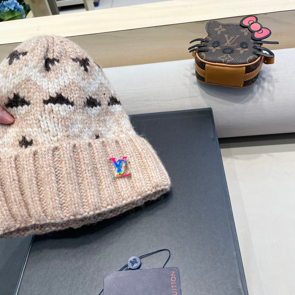LOUIS VUITTON WINDPROOF WOOLEN HAT COLORFUL 406927