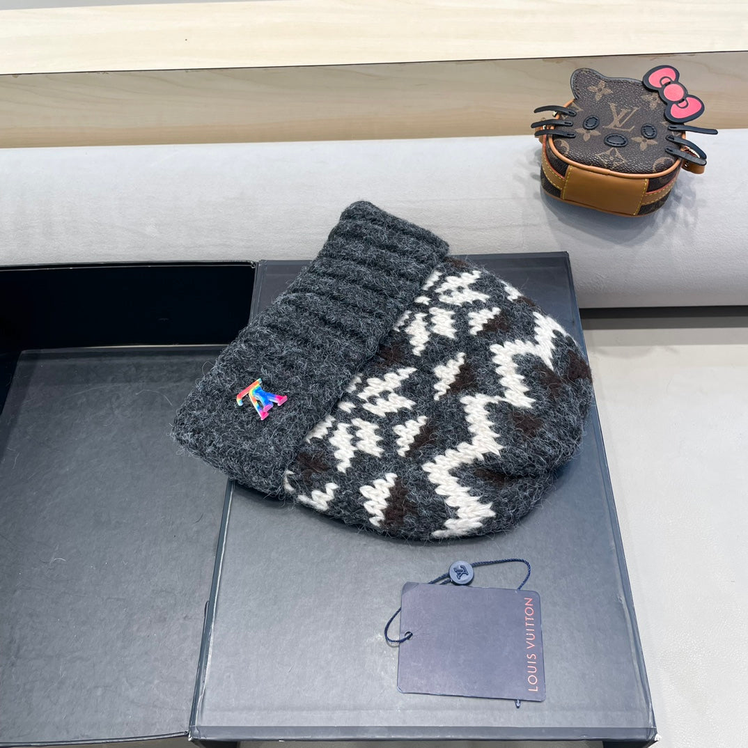LOUIS VUITTON WINDPROOF WOOLEN HAT COLORFUL 406926