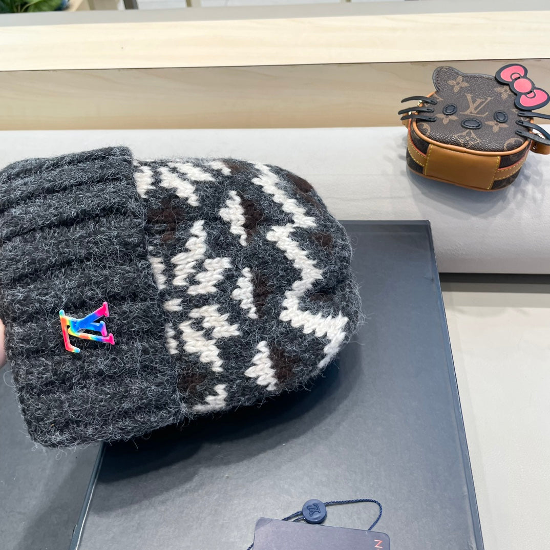 LOUIS VUITTON WINDPROOF WOOLEN HAT COLORFUL 406926