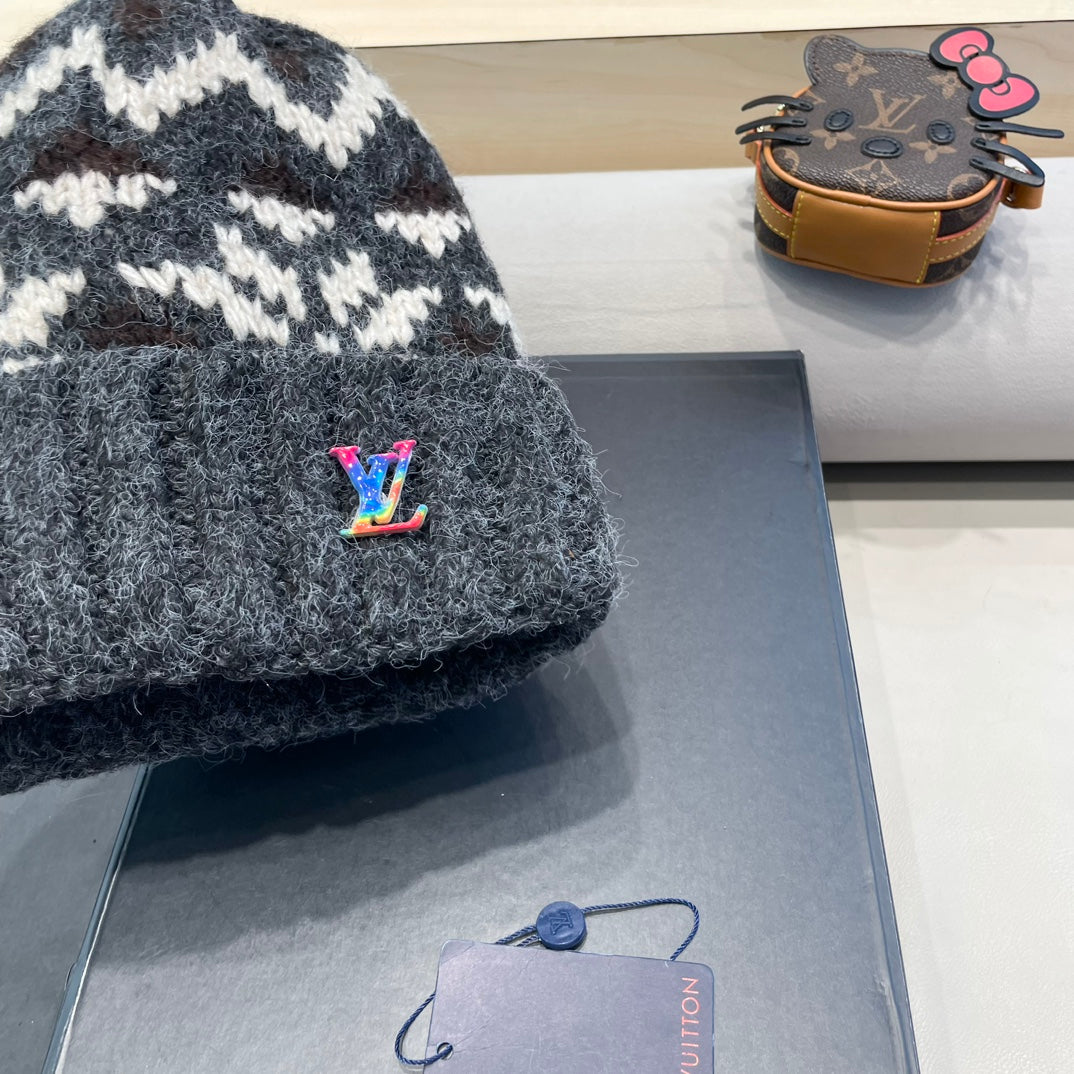 LOUIS VUITTON WINDPROOF WOOLEN HAT COLORFUL 406926