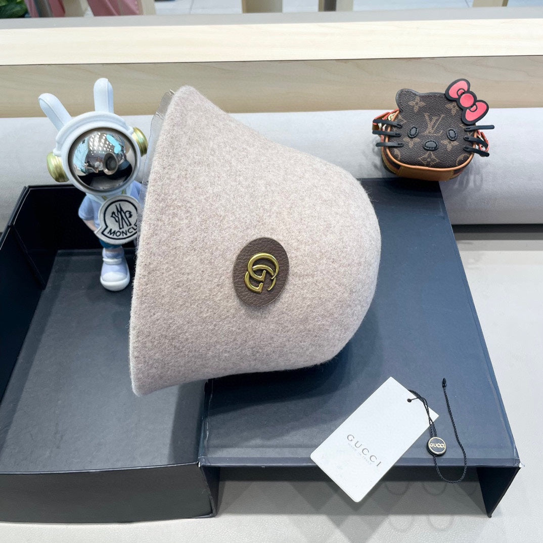 GUCCI ECRU TAN BUCKET HAT 411346